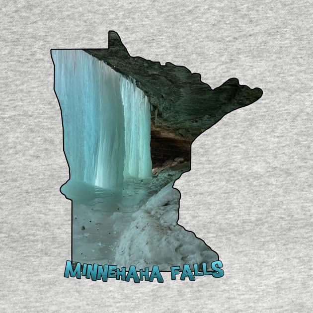 Minnesota State Outline (Minnehaha Falls in Winter) by gorff